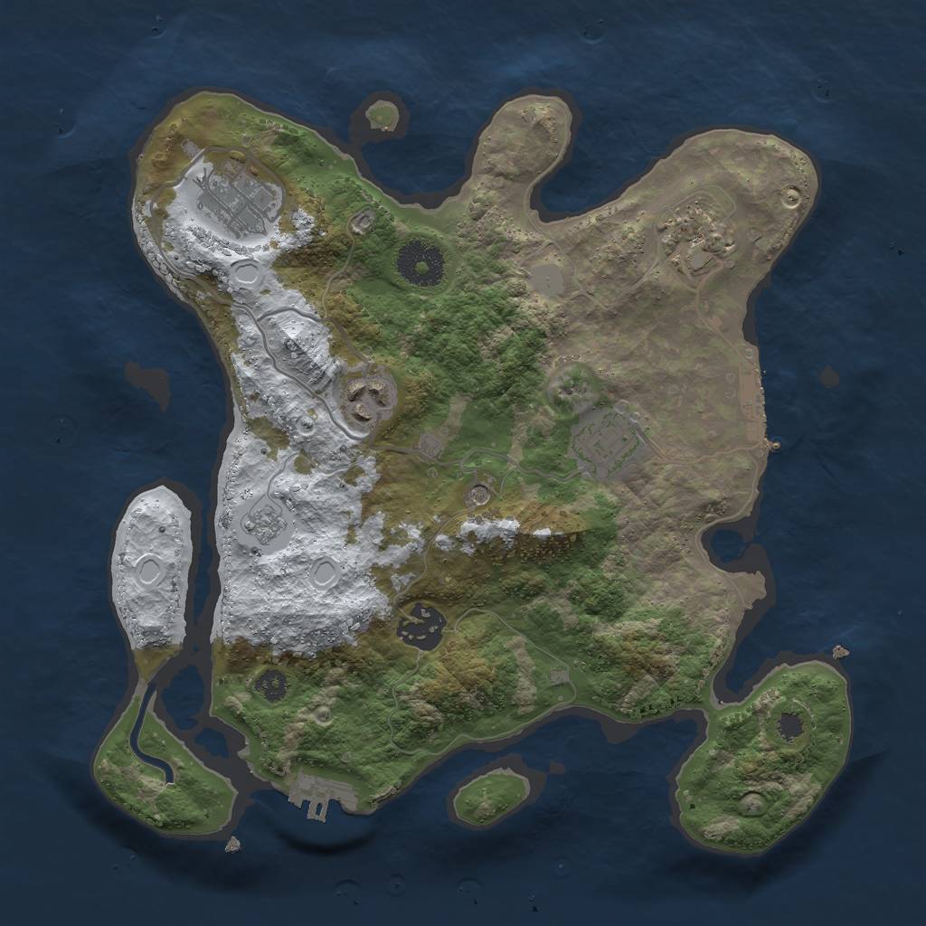 Rust Map: Procedural Map, Size: 3000, Seed: 920730, 14 Monuments