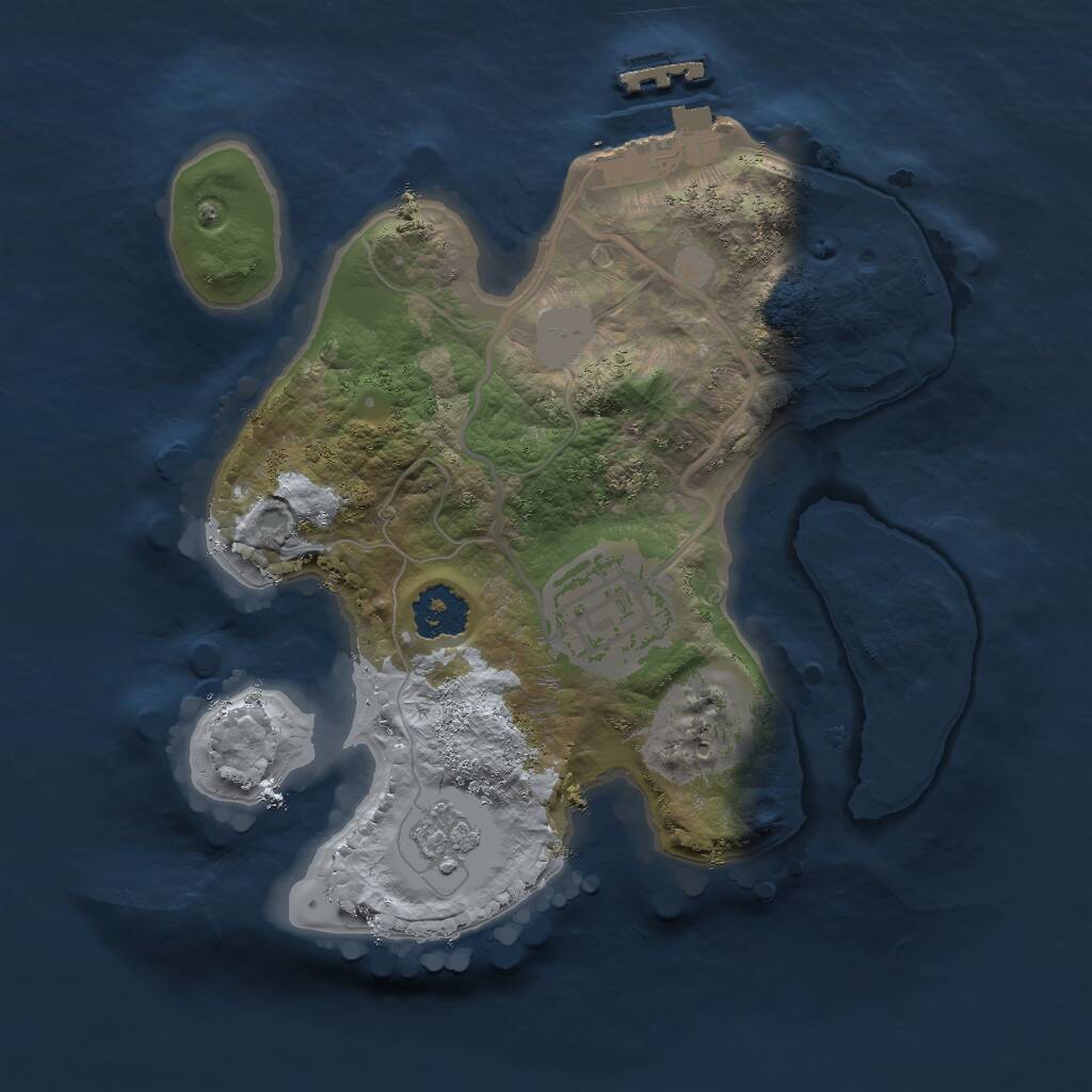 Rust Map: Procedural Map, Size: 2000, Seed: 154, 4 Monuments