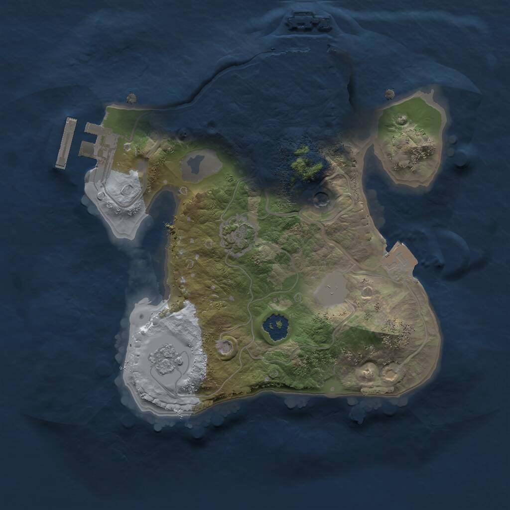 Rust Map: Procedural Map, Size: 2000, Seed: 10101, 6 Monuments