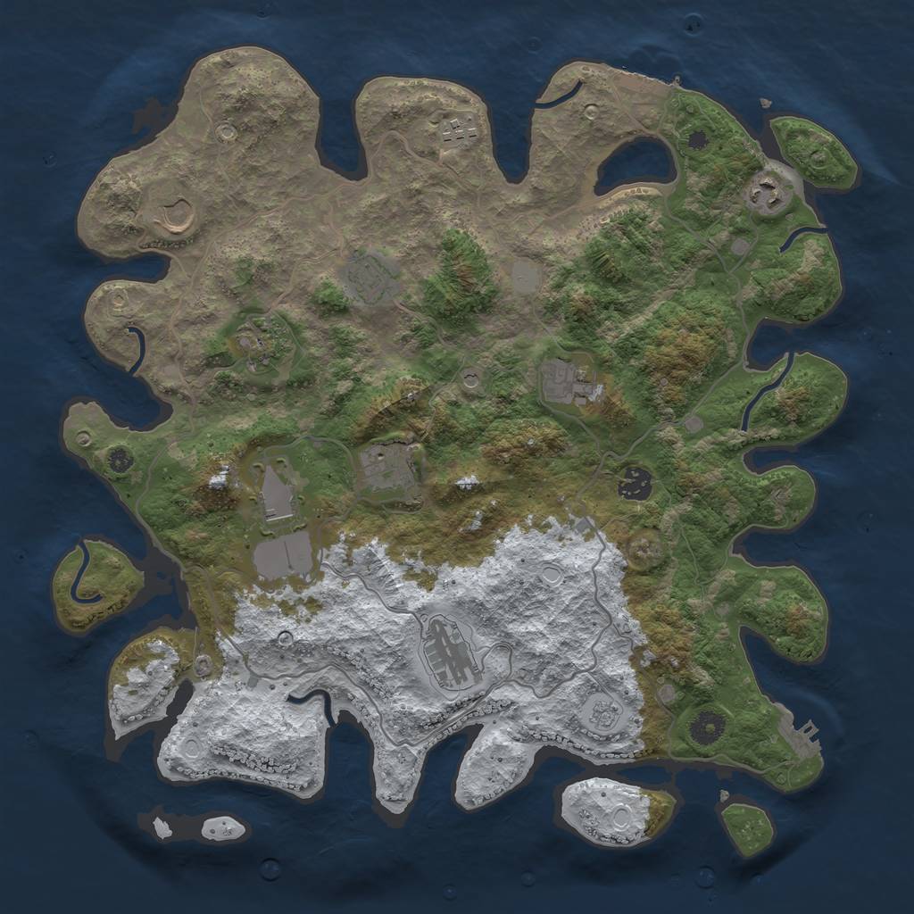 Rust Map: Procedural Map, Size: 4000, Seed: 1771794114, 19 Monuments