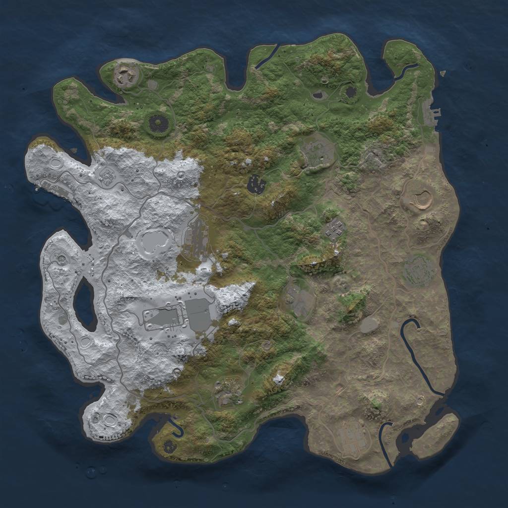 Rust Map: Procedural Map, Size: 4000, Seed: 13446, 20 Monuments