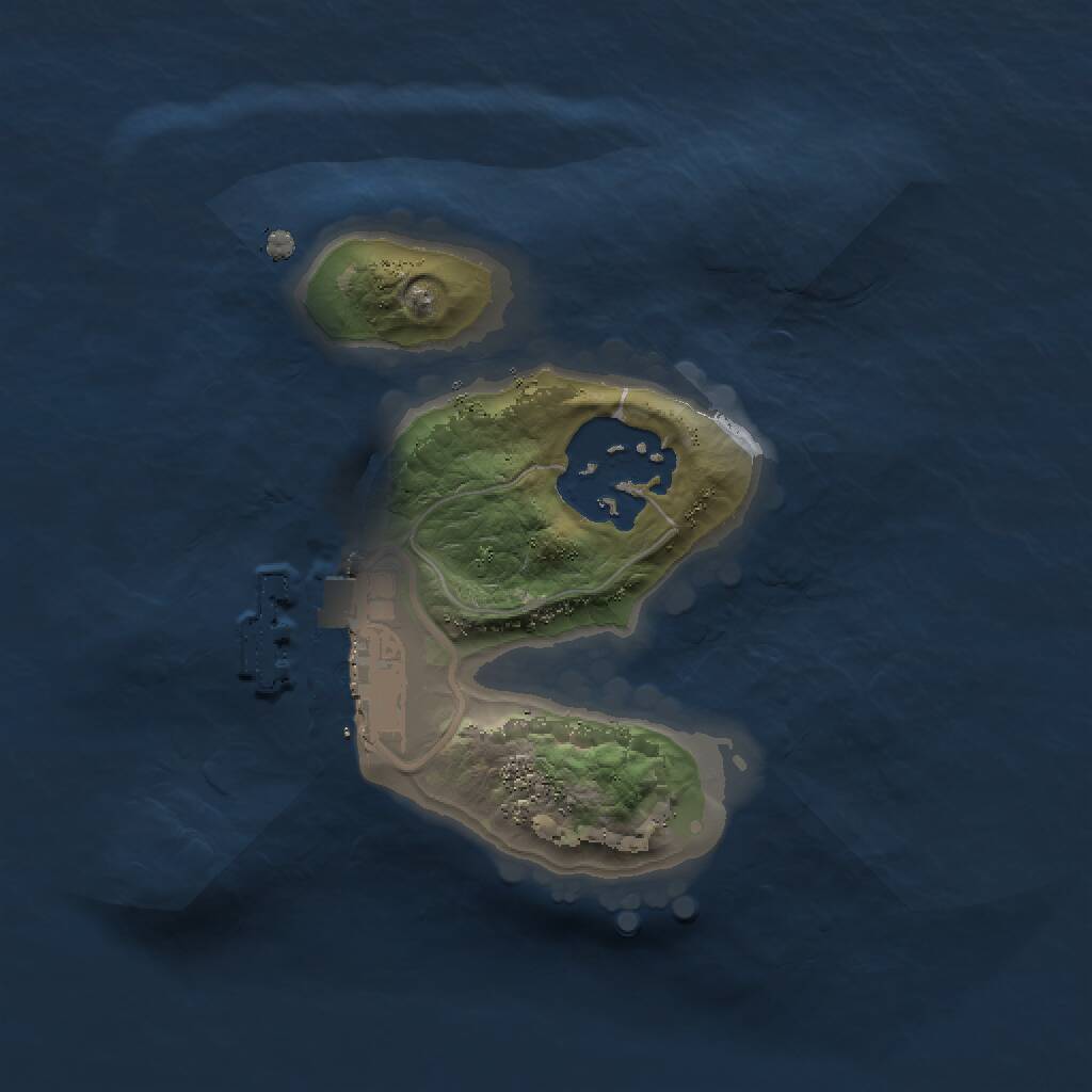 Rust Map: Procedural Map, Size: 1500, Seed: 1623109, 3 Monuments