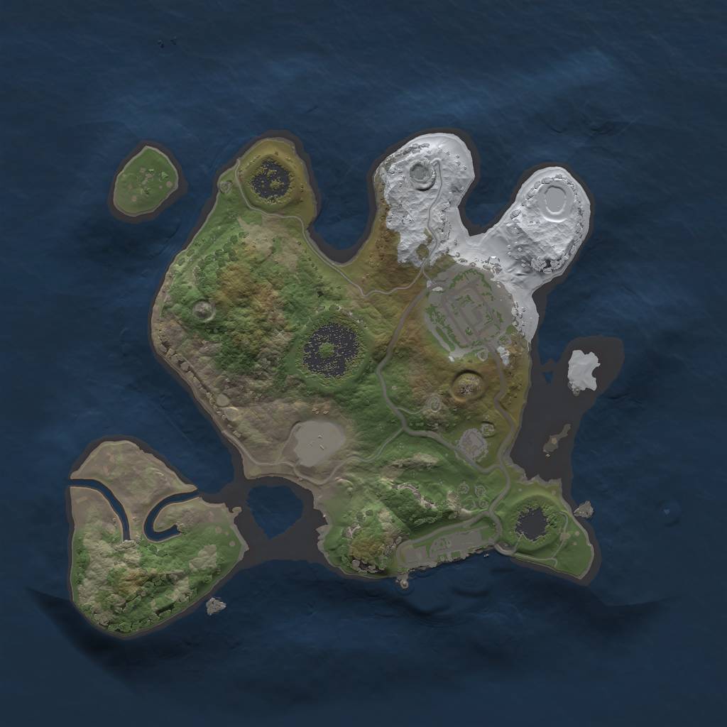 Rust Map: Procedural Map, Size: 2000, Seed: 1623103, 7 Monuments