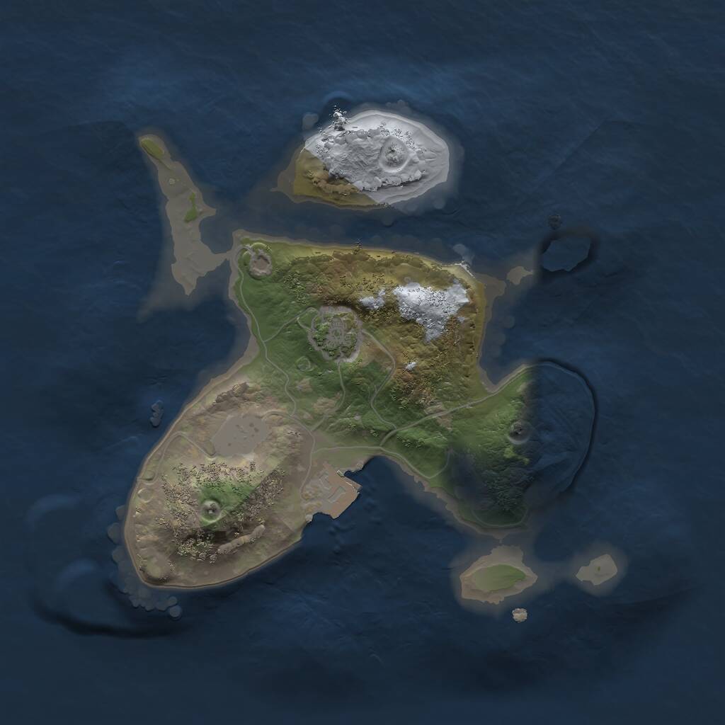 Rust Map: Procedural Map, Size: 2000, Seed: 9028976, 2 Monuments