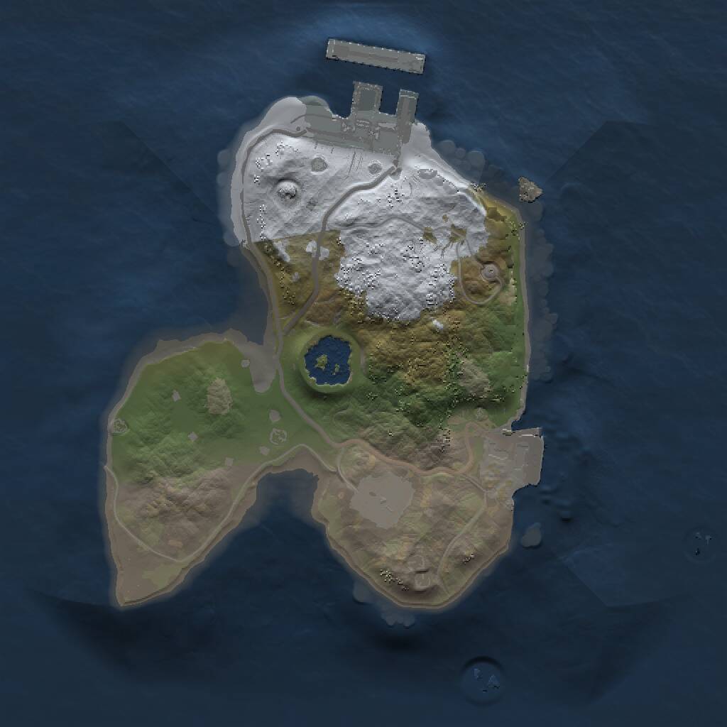 Rust Map: Procedural Map, Size: 1500, Seed: 2147489, 2 Monuments