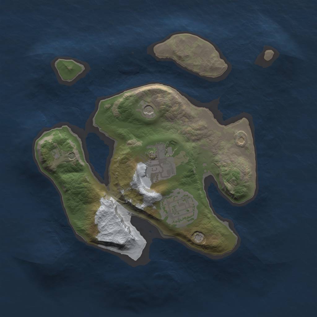 Rust Map: Barren, Size: 2000, Seed: 12345641, 5 Monuments