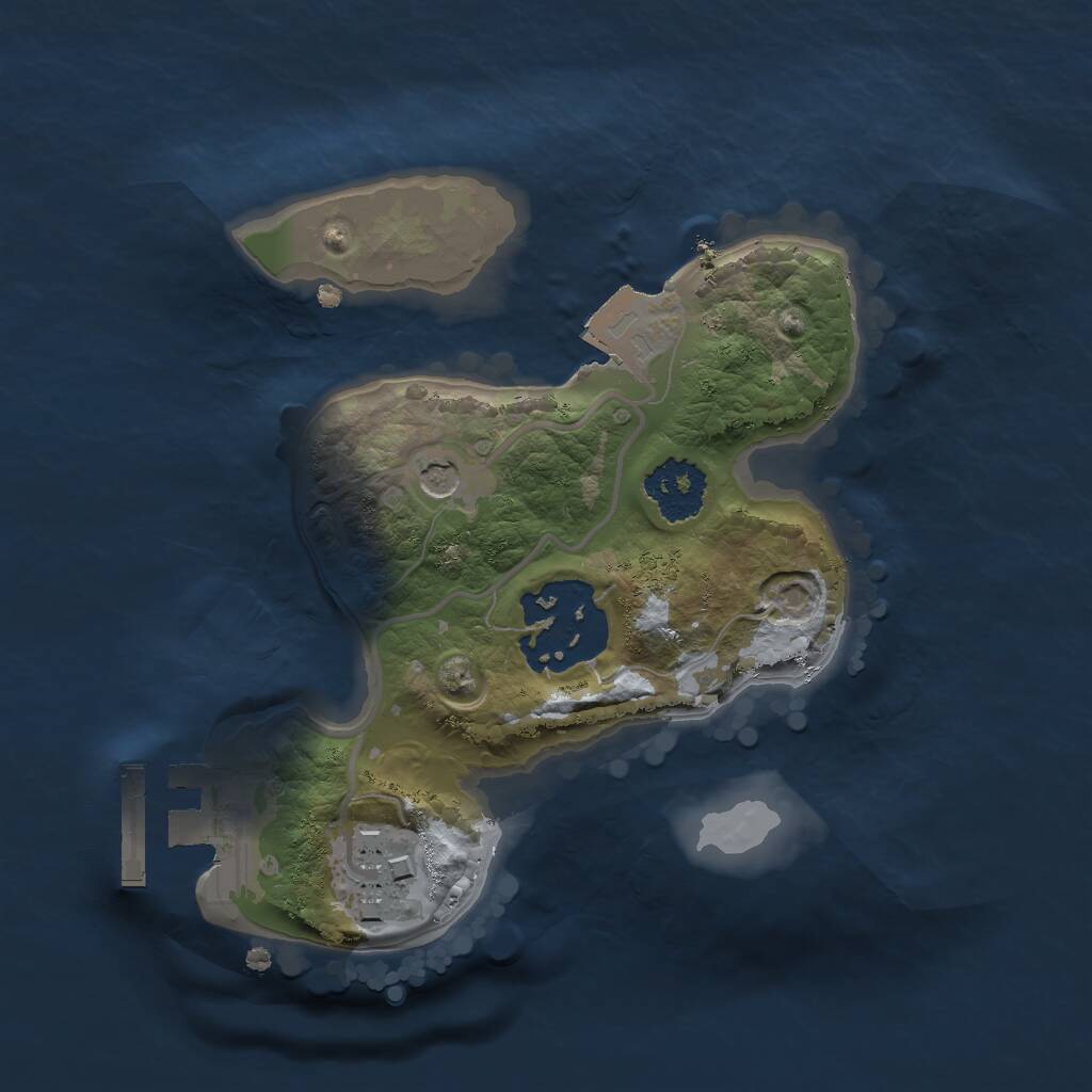 Rust Map: Procedural Map, Size: 1800, Seed: 9, 5 Monuments