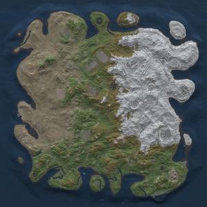 Thumbnail Rust Map: Procedural Map, Size: 4500, Seed: 392062573, 20 Monuments