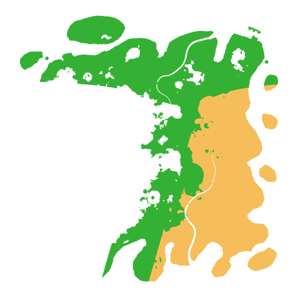 Biome Rust Map: Procedural Map, Size: 3500, Seed: 37923343