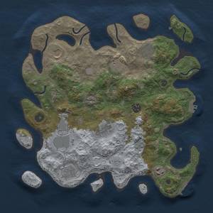 Thumbnail Rust Map: Procedural Map, Size: 3500, Seed: 1762543082, 19 Monuments