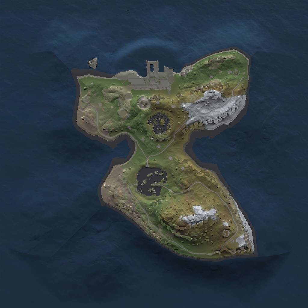 Rust Map: Procedural Map, Size: 1500, Seed: 5655, 6 Monuments