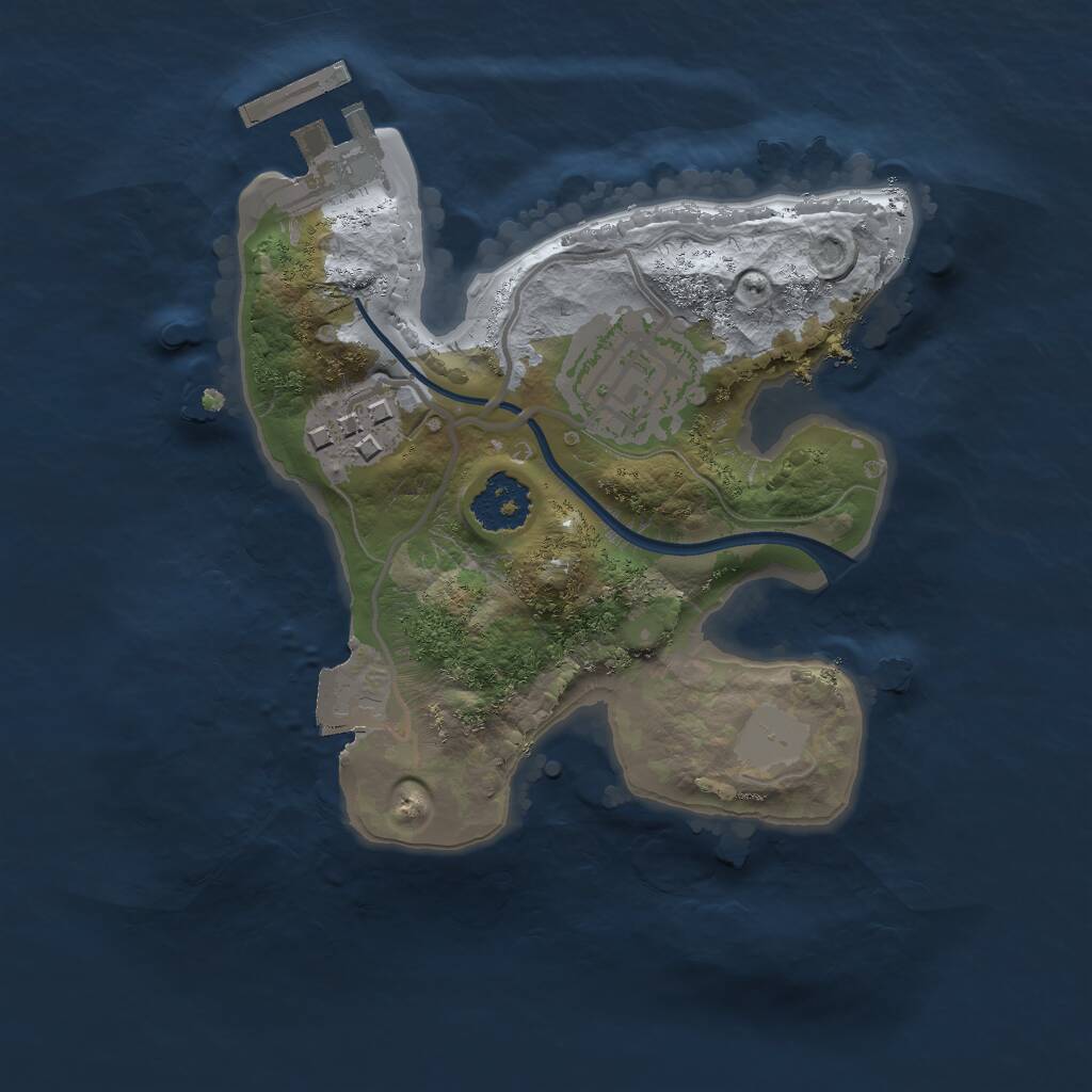 Rust Map: Procedural Map, Size: 1900, Seed: 56201, 4 Monuments