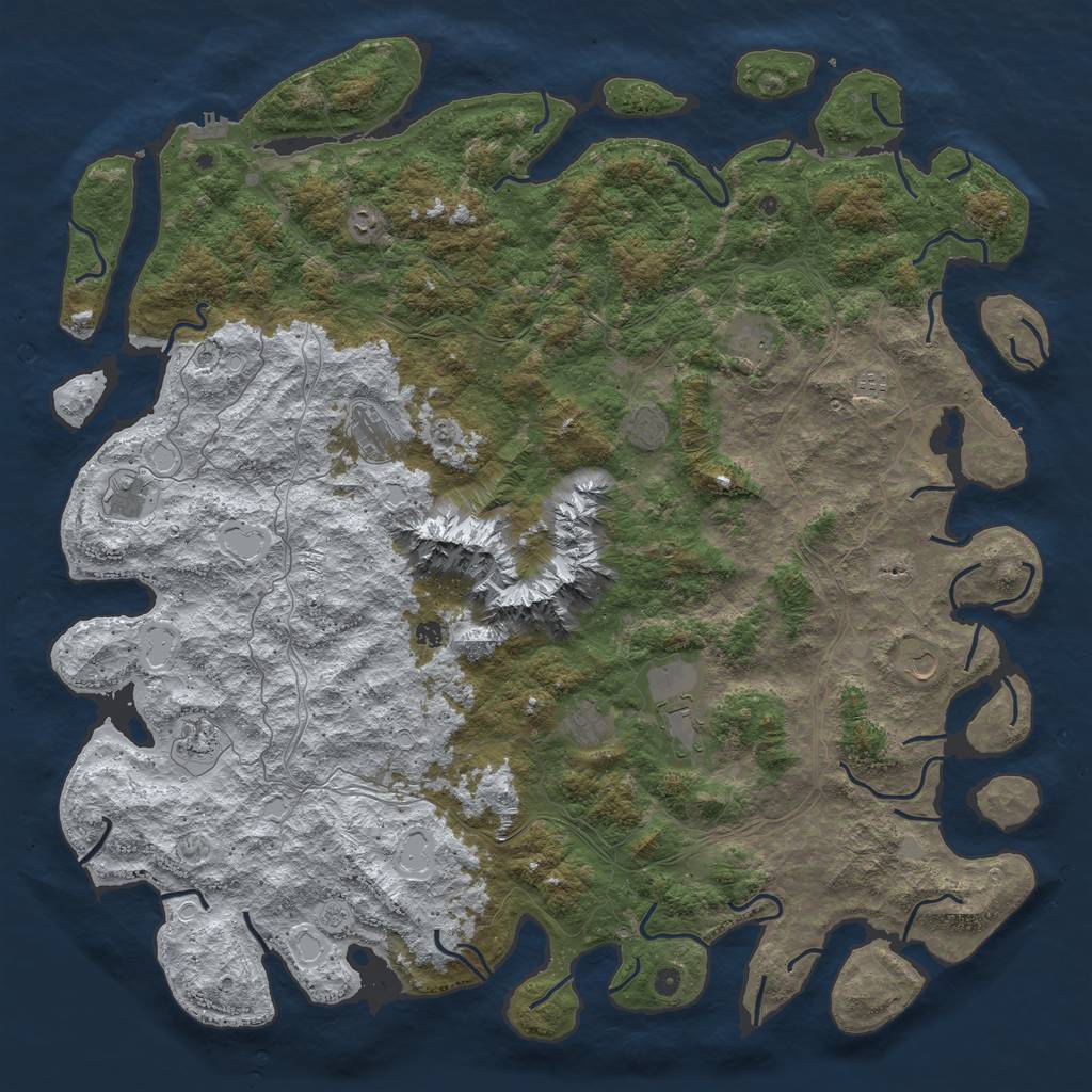 Rust Map: Procedural Map, Size: 6000, Seed: 18694, 20 Monuments