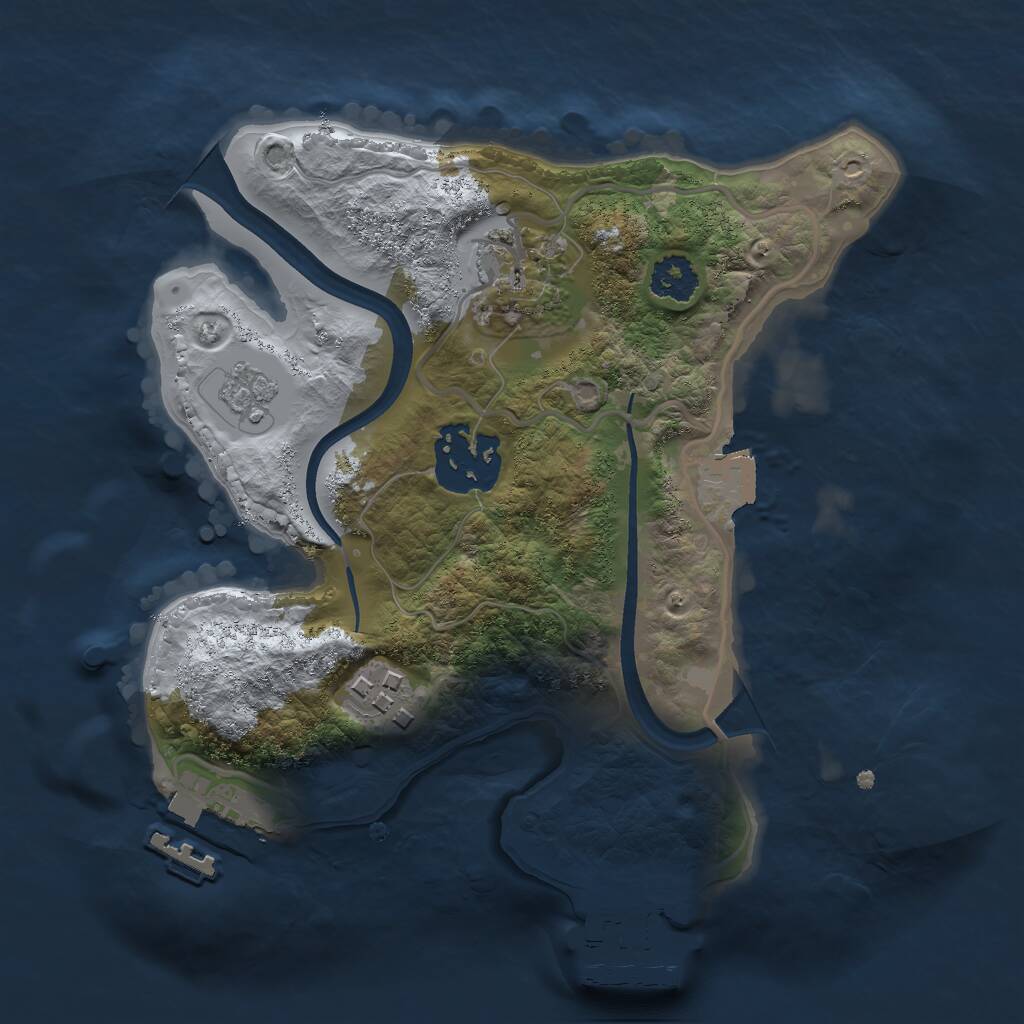 Rust Map: Procedural Map, Size: 2201, Seed: 12, 7 Monuments