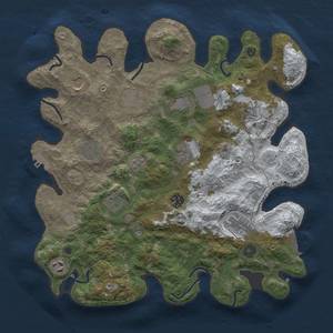 Thumbnail Rust Map: Procedural Map, Size: 3700, Seed: 744578880, 20 Monuments