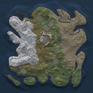 Thumbnail Rust Map: Procedural Map, Size: 3700, Seed: 591491195, 20 Monuments