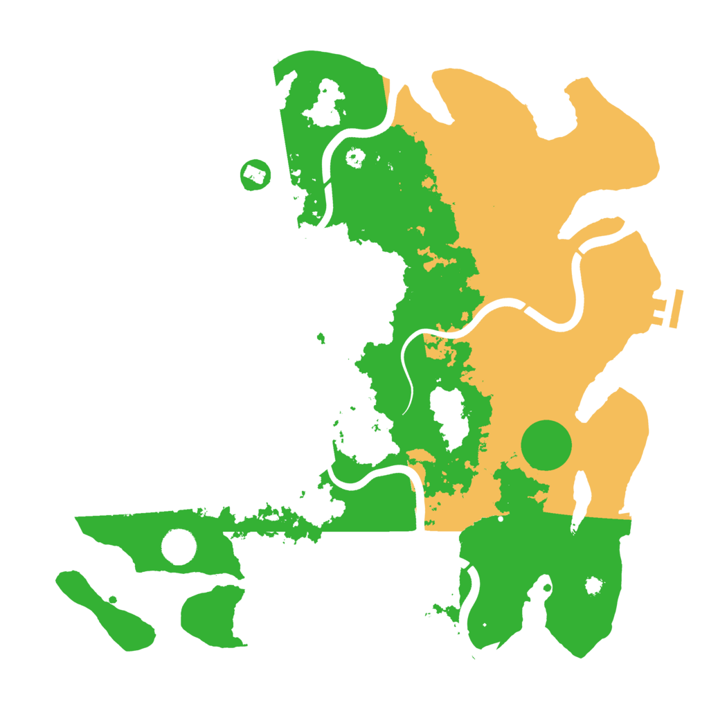 Biome Rust Map: Procedural Map, Size: 3700, Seed: 591491195