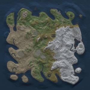 Thumbnail Rust Map: Procedural Map, Size: 3700, Seed: 875204754, 19 Monuments