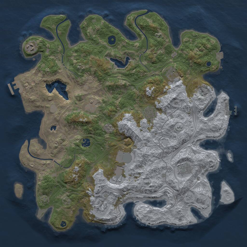 Rust Map: Procedural Map, Size: 4250, Seed: 1682593114, 15 Monuments