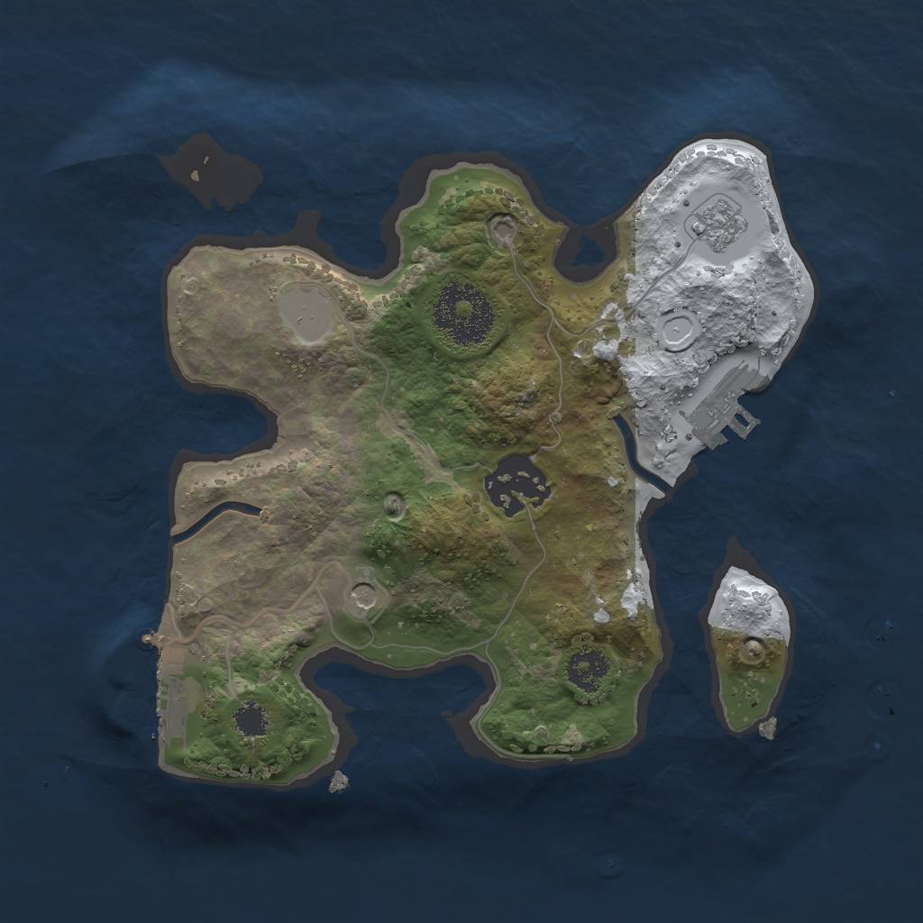 Rust Map: Procedural Map, Size: 2260, Seed: 83912, 10 Monuments