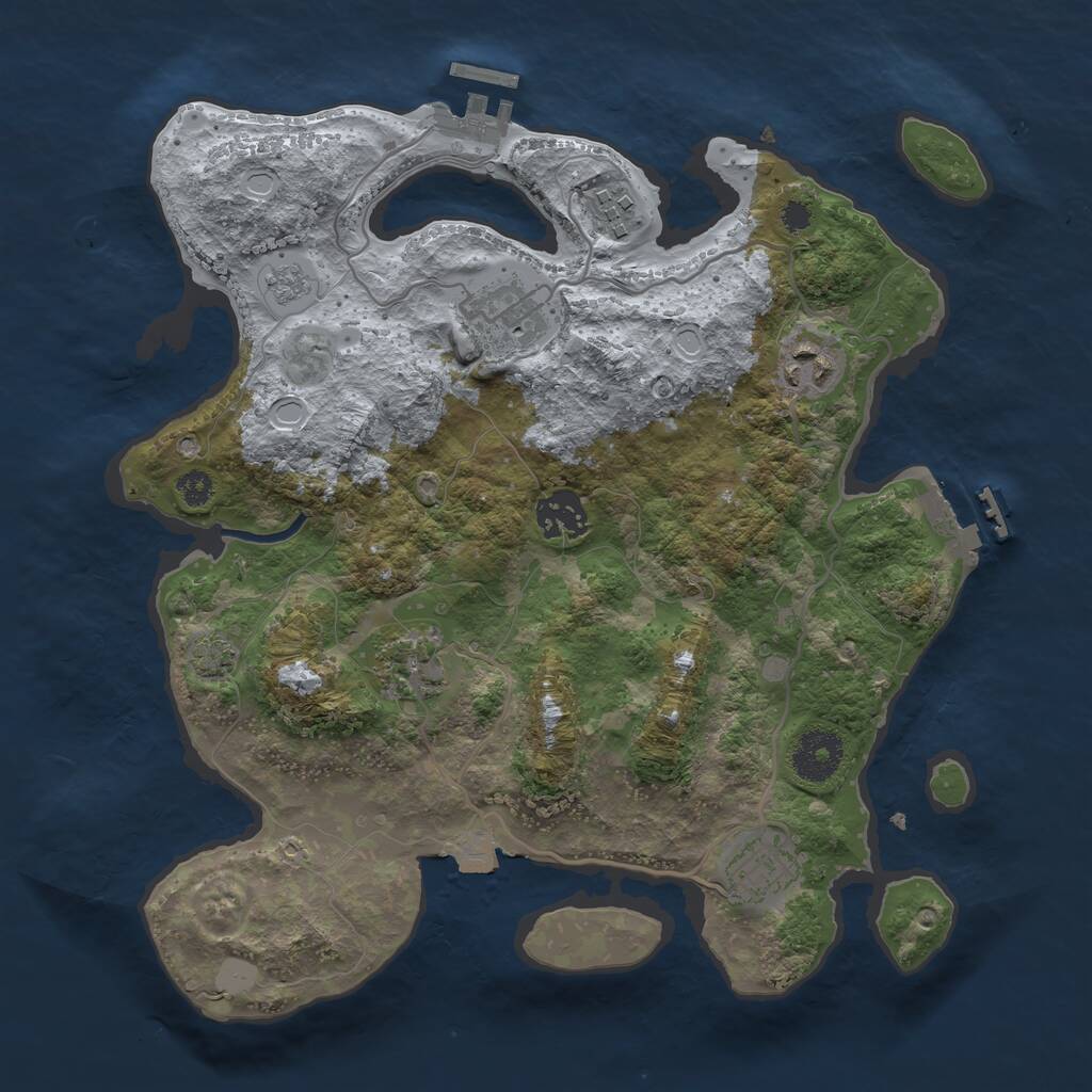 Rust Map: Procedural Map, Size: 3200, Seed: 15, 11 Monuments