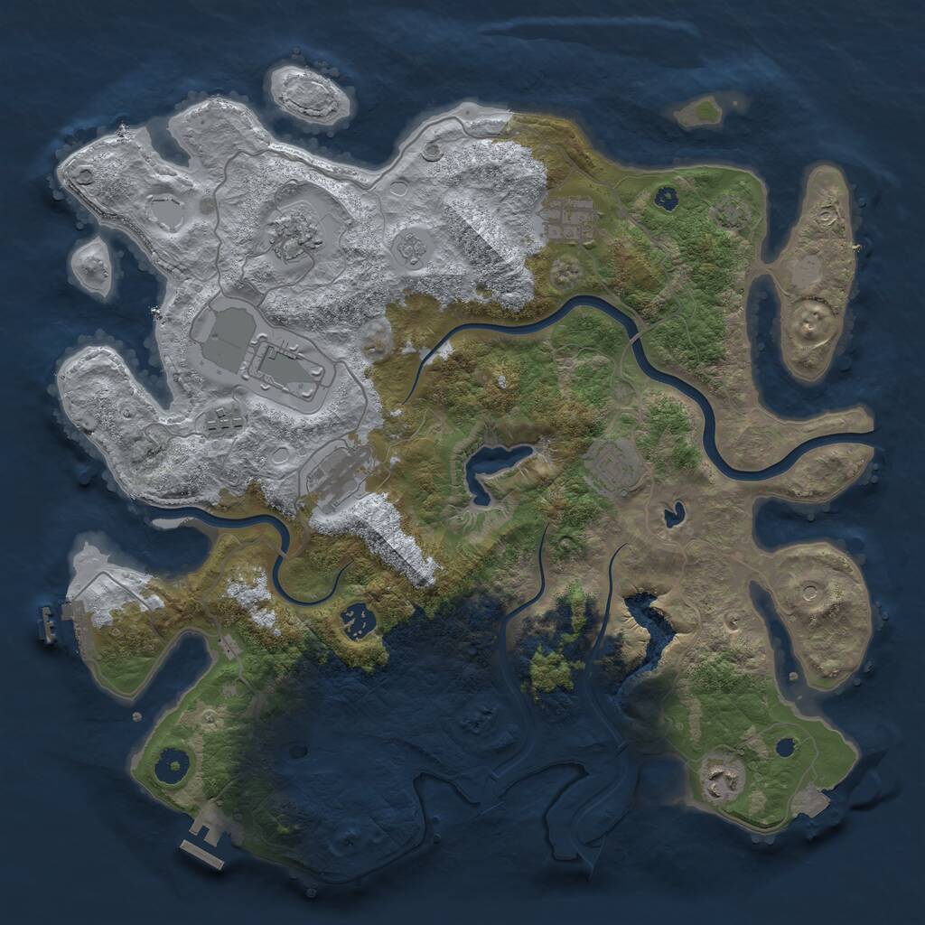 Rust Map: Procedural Map, Size: 4000, Seed: 482017492, 14 Monuments