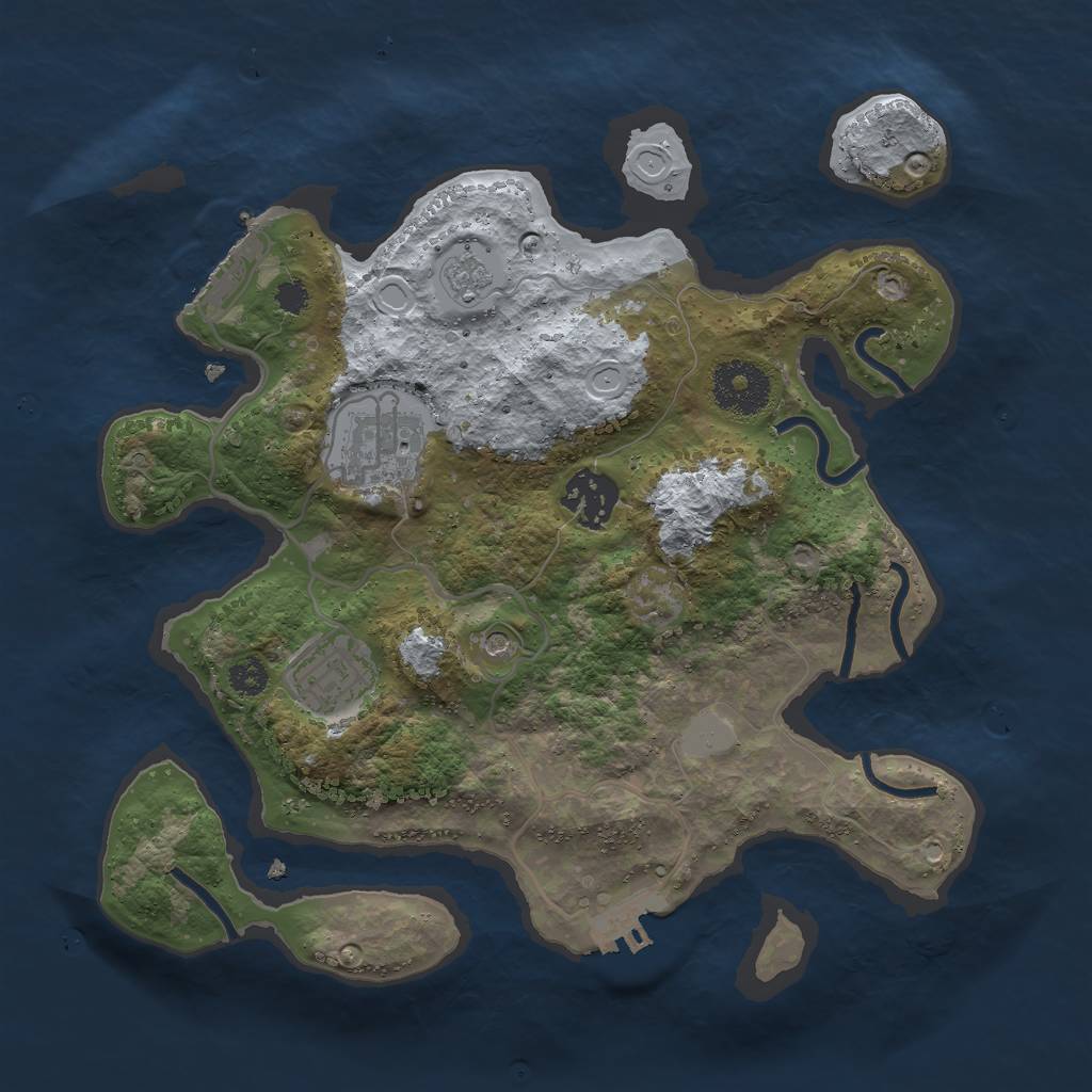 Rust Map: Procedural Map, Size: 2900, Seed: 34552352, 12 Monuments
