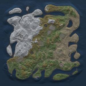 Thumbnail Rust Map: Procedural Map, Size: 4000, Seed: 1494270139, 18 Monuments