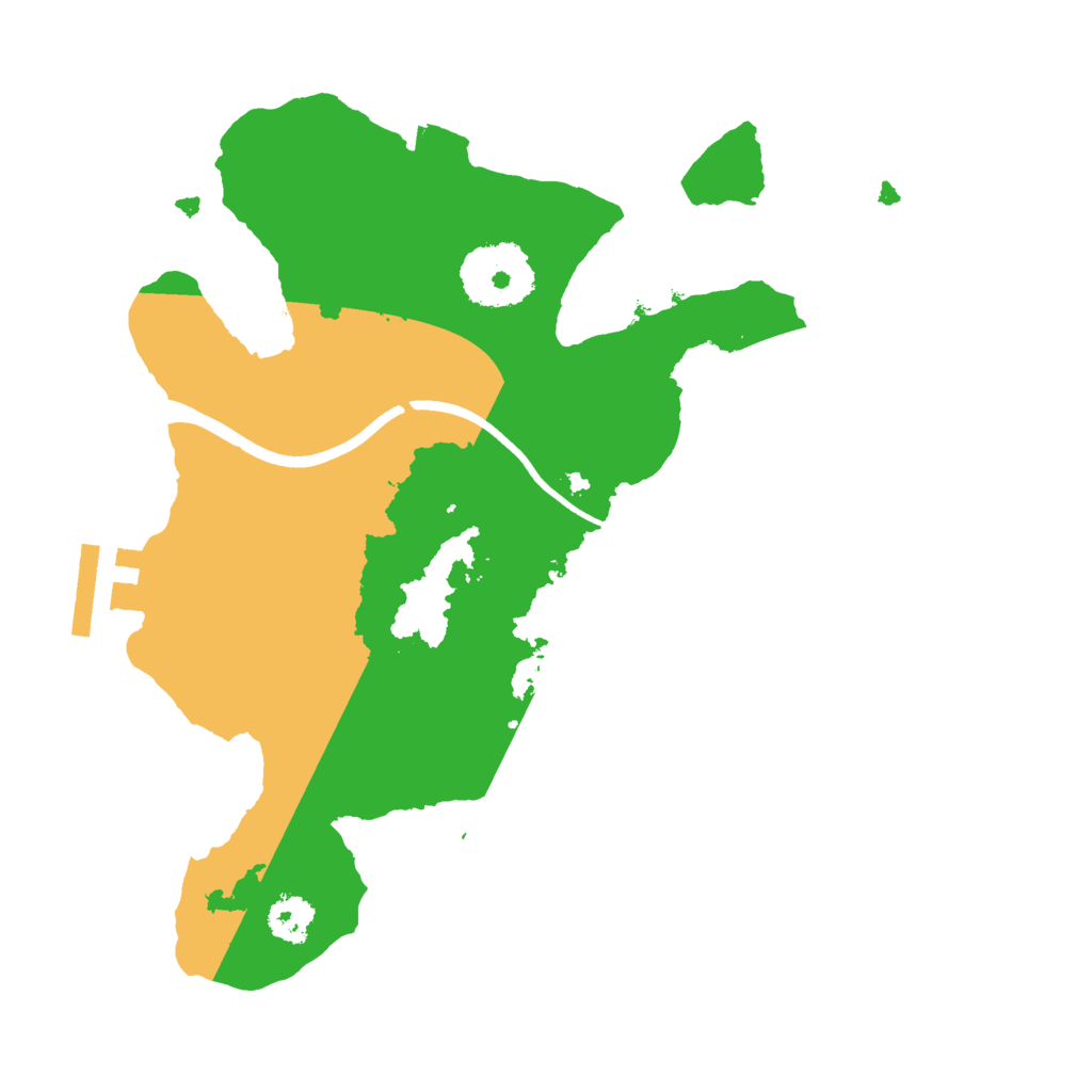 Biome Rust Map: Procedural Map, Size: 2400, Seed: 10