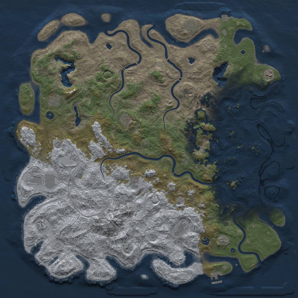 Rust Map: Procedural Map, Size: 5650, Seed: 9812022, 17 Monuments