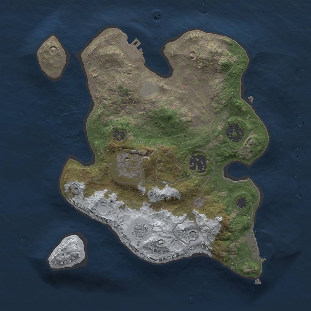 Rust Map: Procedural Map, Size: 2550, Seed: 6738, 11 Monuments