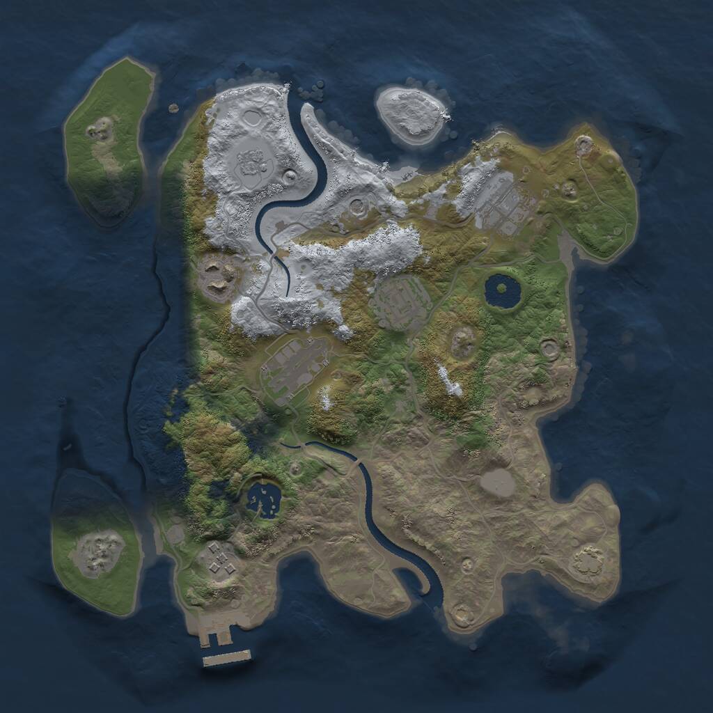 Rust Map: Procedural Map, Size: 3000, Seed: 1731983701, 11 Monuments