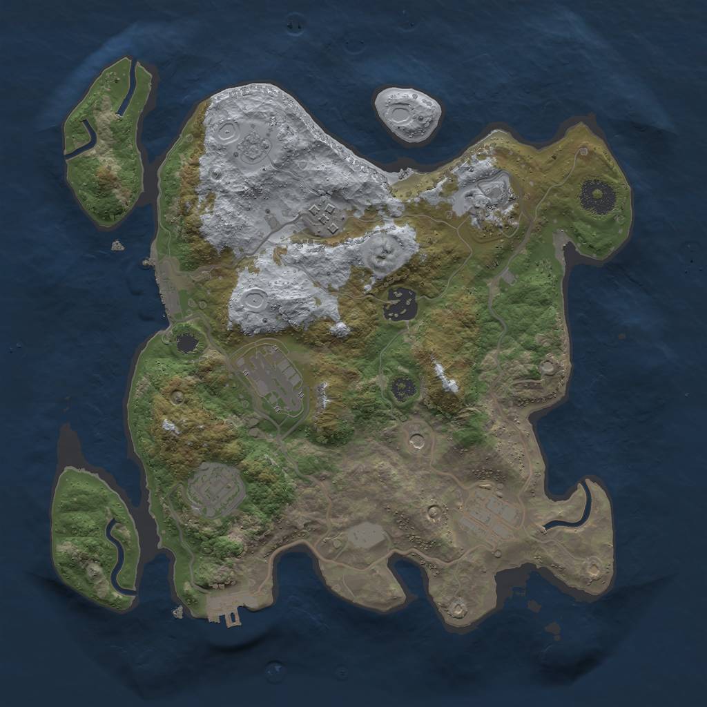 Rust Map: Procedural Map, Size: 3000, Seed: 1731983701, 15 Monuments