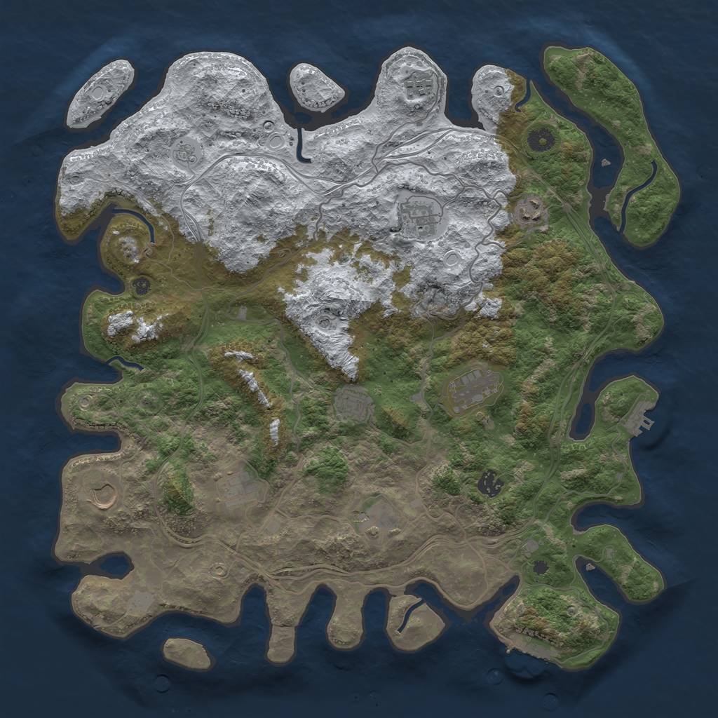 Rust Map: Procedural Map, Size: 4250, Seed: 1451970600, 18 Monuments