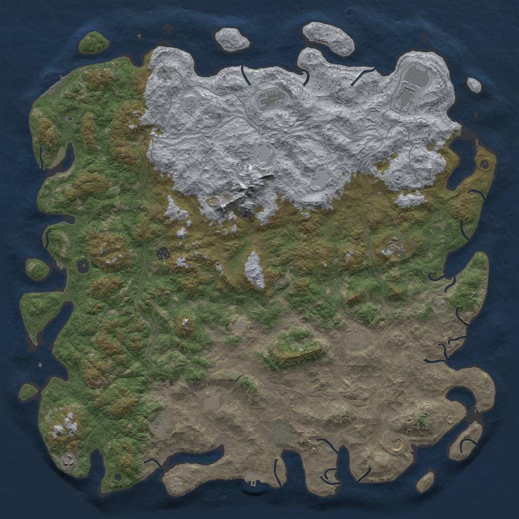 Rust Map: Procedural Map, Size: 6000, Seed: 1482235600, 20 Monuments