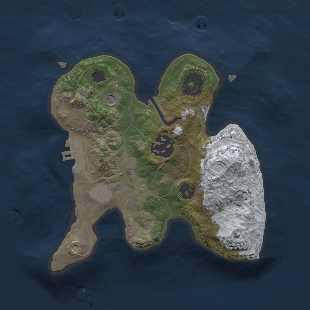 Rust Map: Procedural Map, Size: 2000, Seed: 151721, 8 Monuments