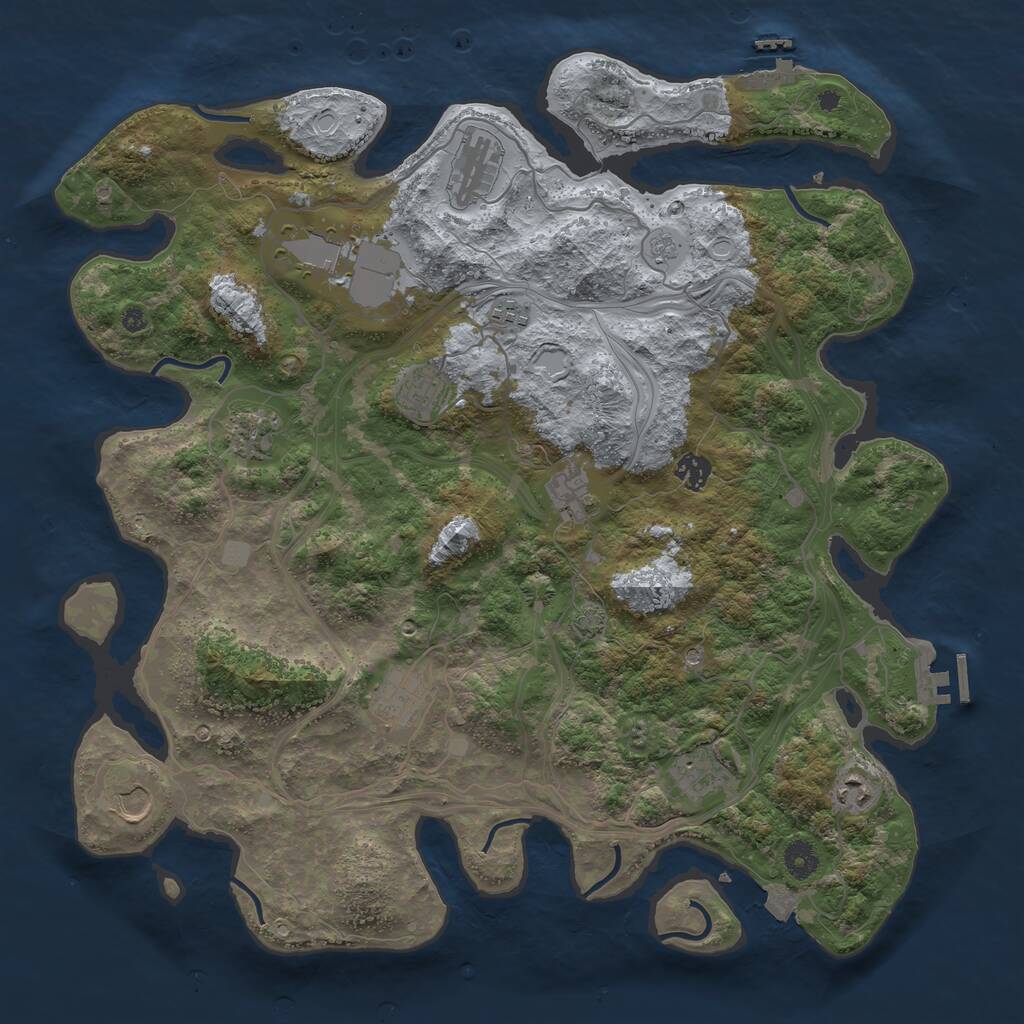 Rust Map: Procedural Map, Size: 4250, Seed: 17818, 17 Monuments