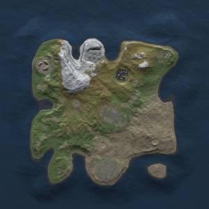 Thumbnail Rust Map: Barren, Size: 2500, Seed: 452603554, 8 Monuments