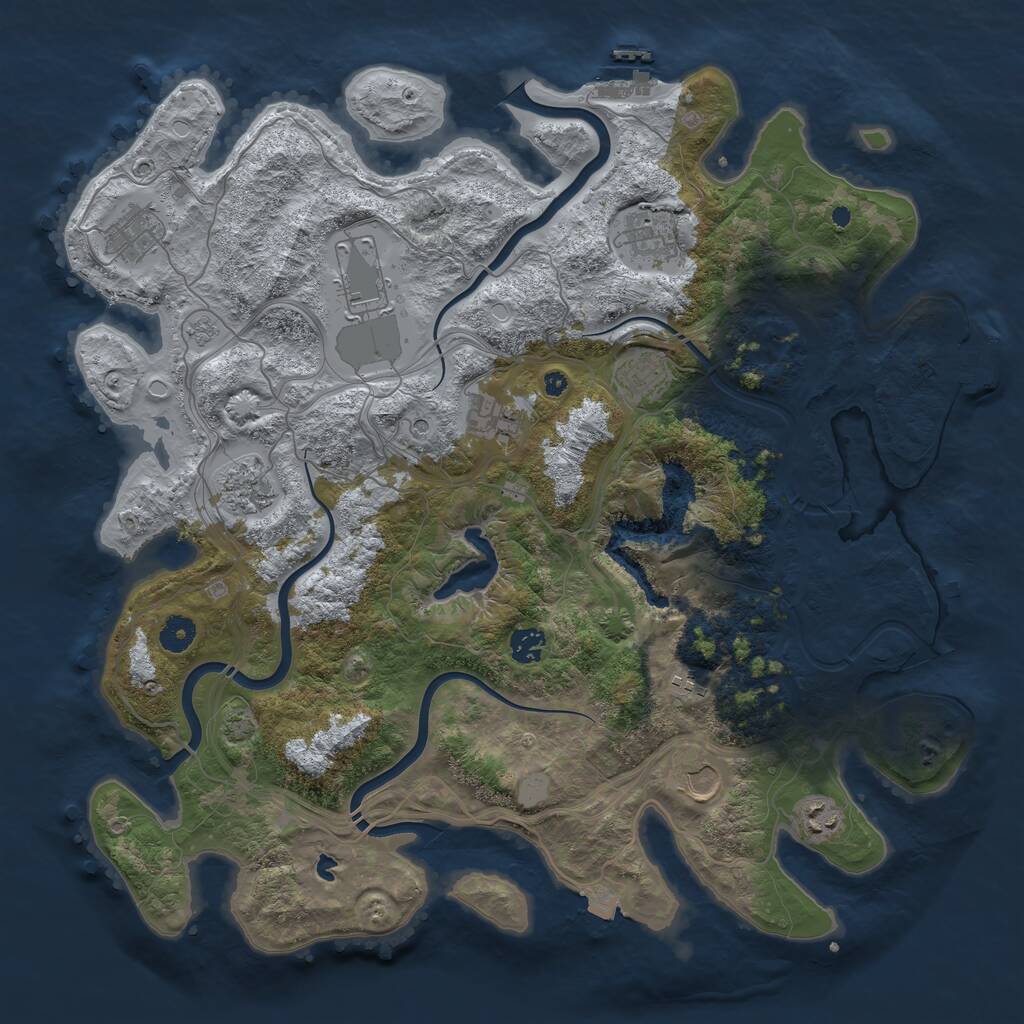 Rust Map: Procedural Map, Size: 4250, Seed: 1563816536, 16 Monuments