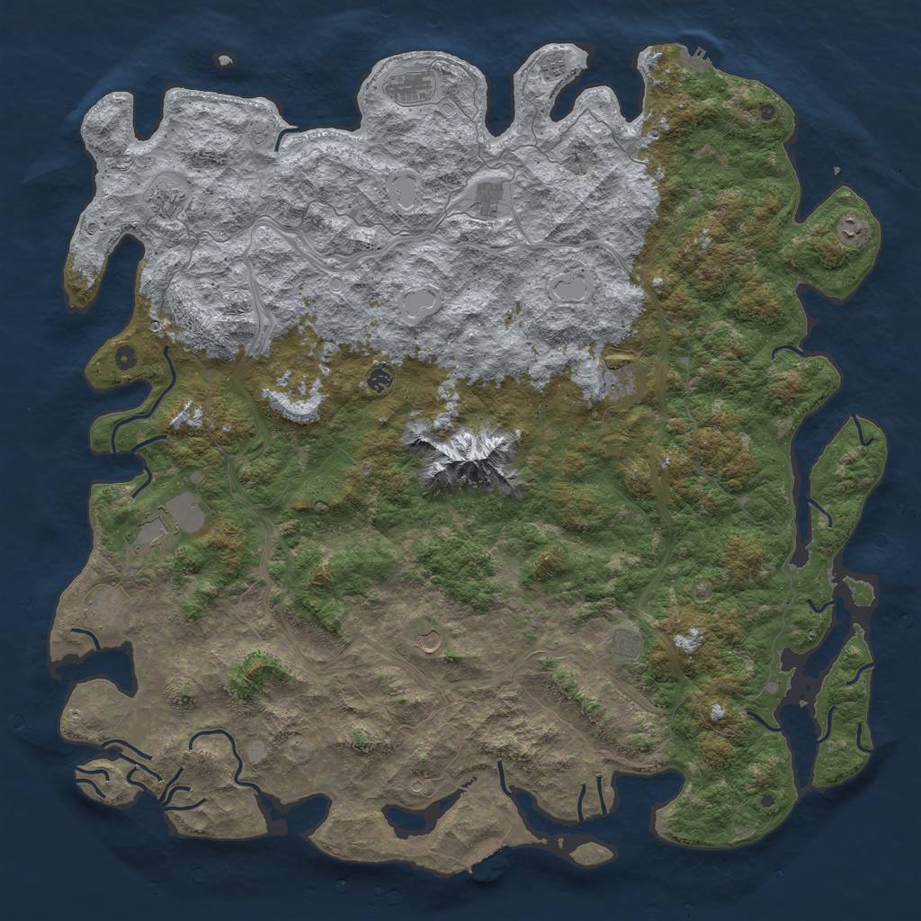Rust Map: Procedural Map, Size: 6000, Seed: 1031999, 20 Monuments
