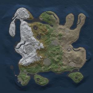 Thumbnail Rust Map: Procedural Map, Size: 3000, Seed: 453326111, 14 Monuments