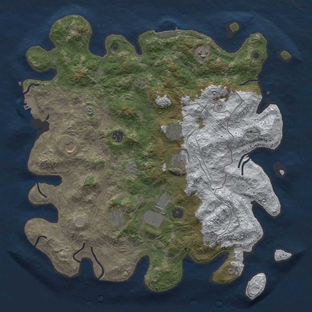 Rust Map: Procedural Map, Size: 4250, Seed: 434234, 17 Monuments
