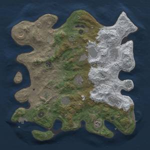 Thumbnail Rust Map: Procedural Map, Size: 3700, Seed: 1997014348, 20 Monuments