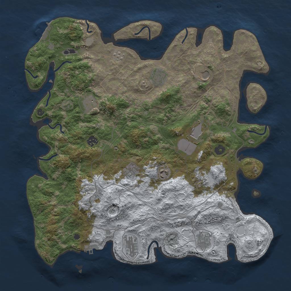 Rust Map: Procedural Map, Size: 4250, Seed: 79389013, 20 Monuments