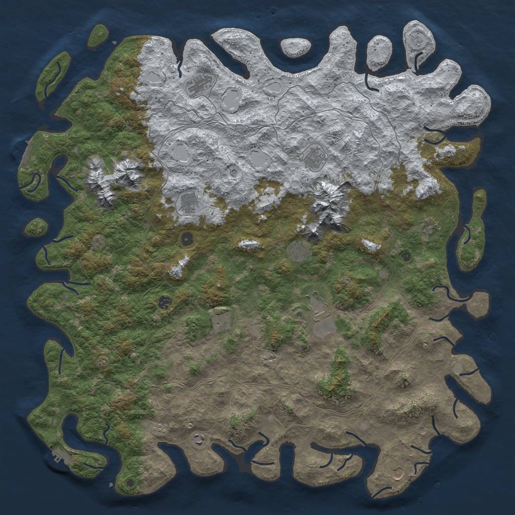 Rust Map: Procedural Map, Size: 5900, Seed: 264281560, 20 Monuments