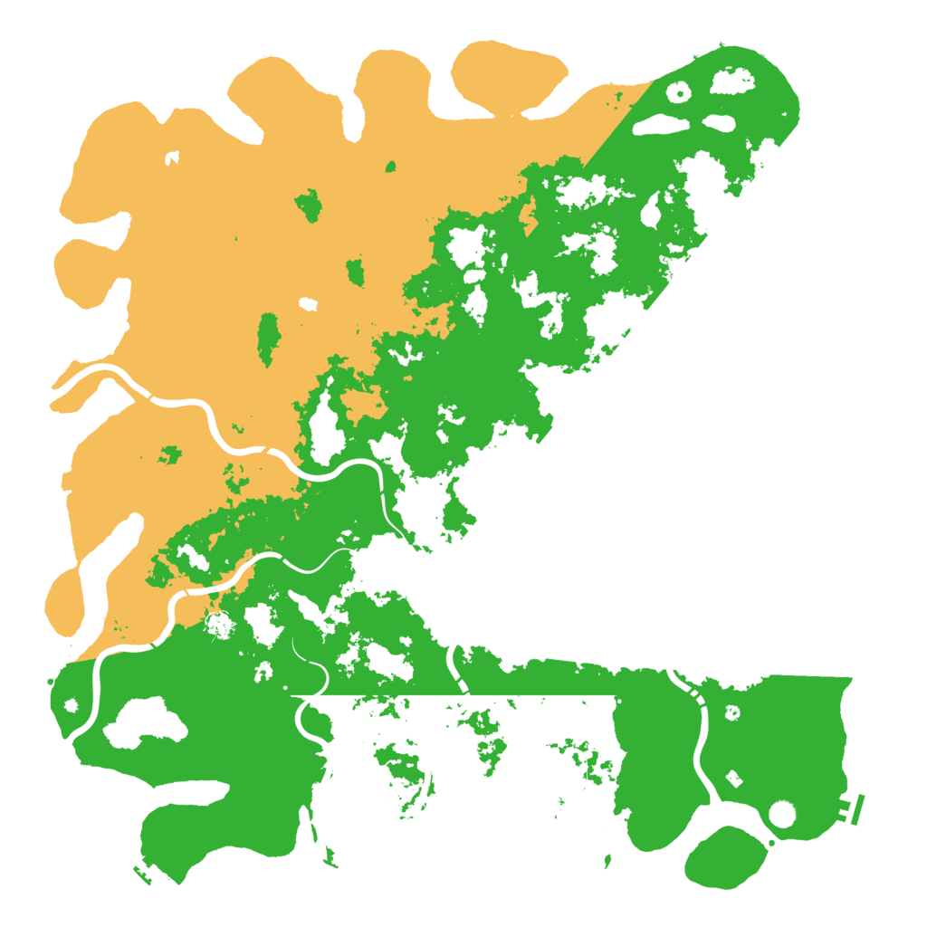 Biome Rust Map: Procedural Map, Size: 6000, Seed: 98554224