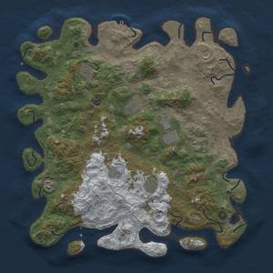 Thumbnail Rust Map: Procedural Map, Size: 4500, Seed: 266301301, 19 Monuments