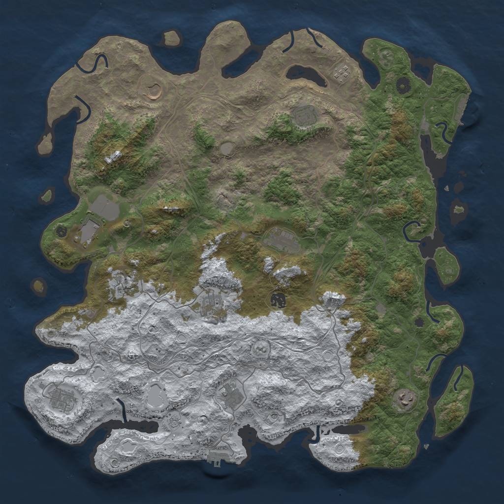 Rust Map: Procedural Map, Size: 4750, Seed: 20220707, 20 Monuments