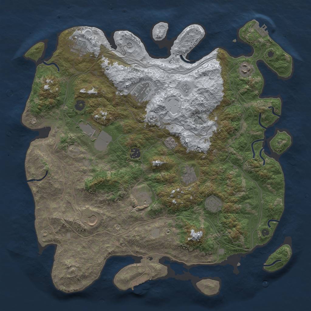 Rust Map: Procedural Map, Size: 4300, Seed: 5934871, 19 Monuments