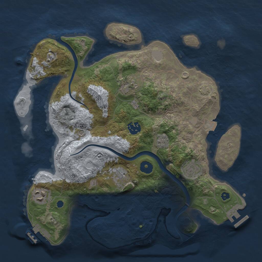 Rust Map: Procedural Map, Size: 3100, Seed: 98495, 11 Monuments